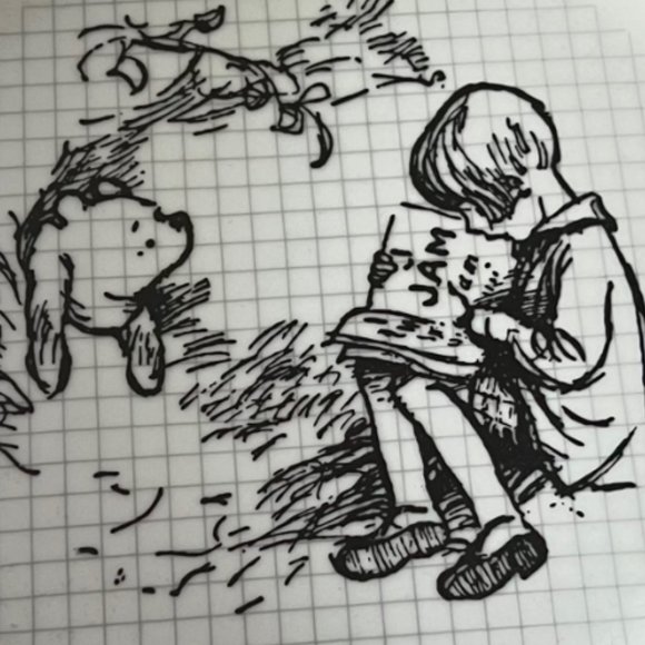 NEW! Disney Classic Winnie The Pooh Sketchbook Bowl, Dish - Picture 6 of 11